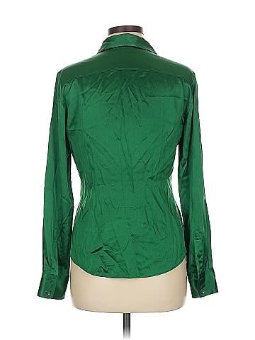 Theory Long Sleeve Silk Top (view 2)