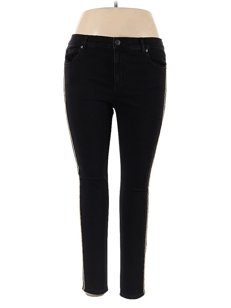 Ann Taylor LOFT Stripes Black Jeans Size no size - photo 1