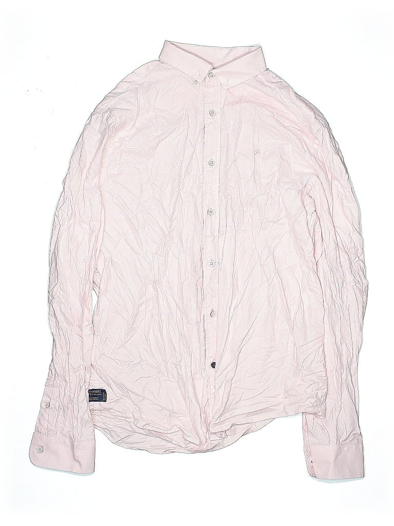 Pre-owned Assorted Brands Kids' Long Sleeve Button Down Shirt In Pink