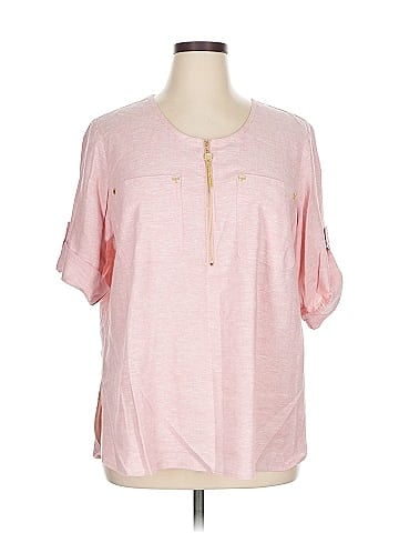 Anne Klein Short Sleeve Blouse (view 1)