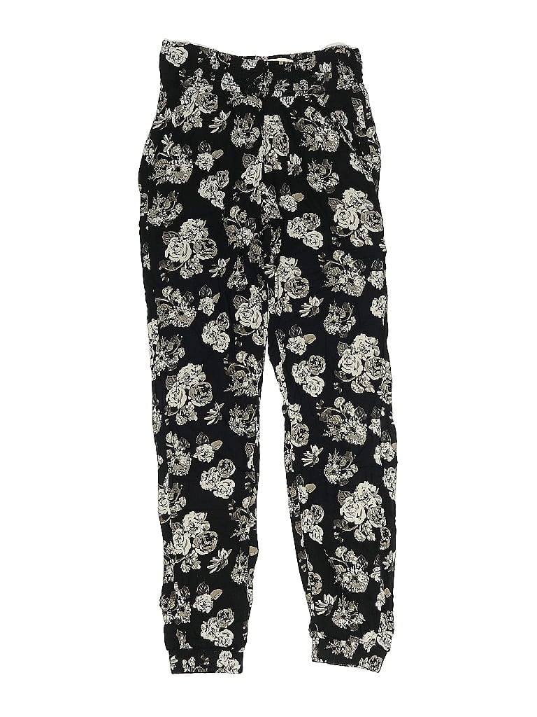 Abercrombie Floral Black Casual Pants Size M (kids) - photo 1
