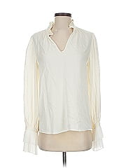 Frame Long Sleeve Silk Top