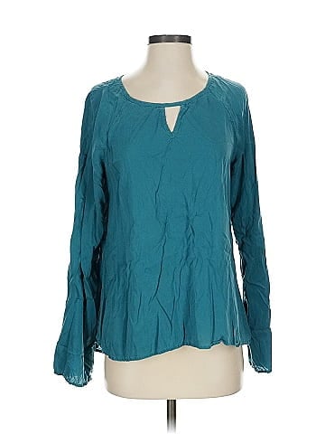 Side Stitch Long Sleeve Blouse (view 1)