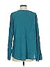 Side Stitch 100% Tencel Teal Long Sleeve Blouse Size S - photo 2
