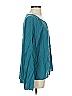 Side Stitch 100% Tencel Teal Long Sleeve Blouse Size S - photo 4