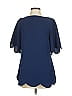 Sail to Sable 100% Polyester Blue Short Sleeve Blouse Size S - photo 1