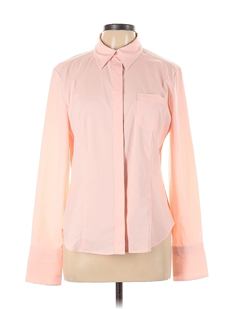 Pre-owned Express Long Sleeve Blouse In Pink