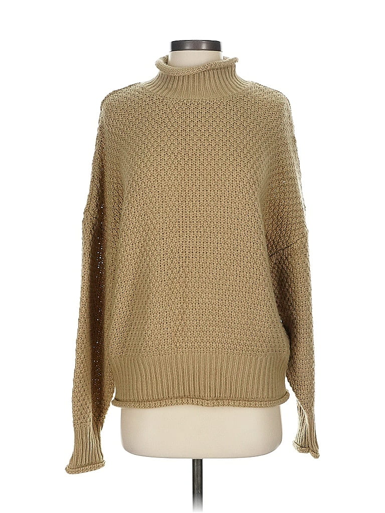 Pre-owned Unbranded Turtleneck Sweater In Brown