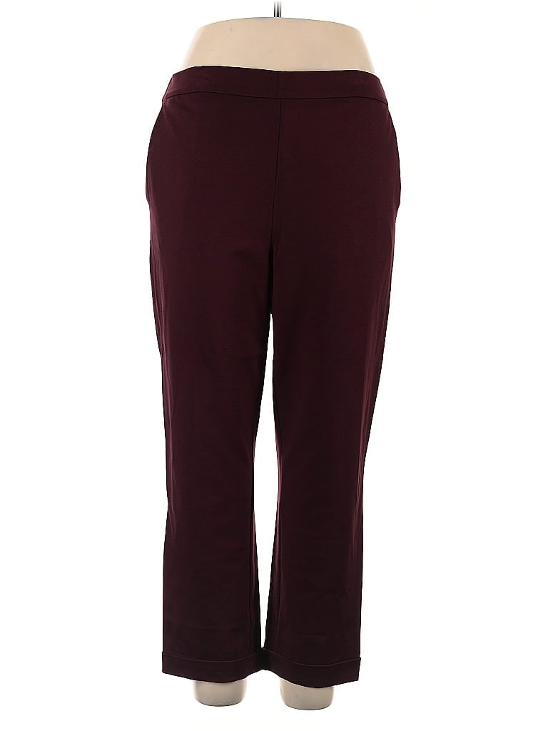 Pre-owned Ann Taylor Factory Active Pants In Burgundy