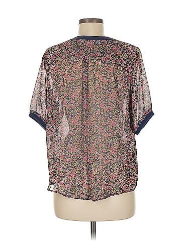 One Fine Day Short Sleeve Silk Top (view 2)