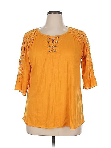 New York Laundry 3/4 Sleeve Blouse (view 1)