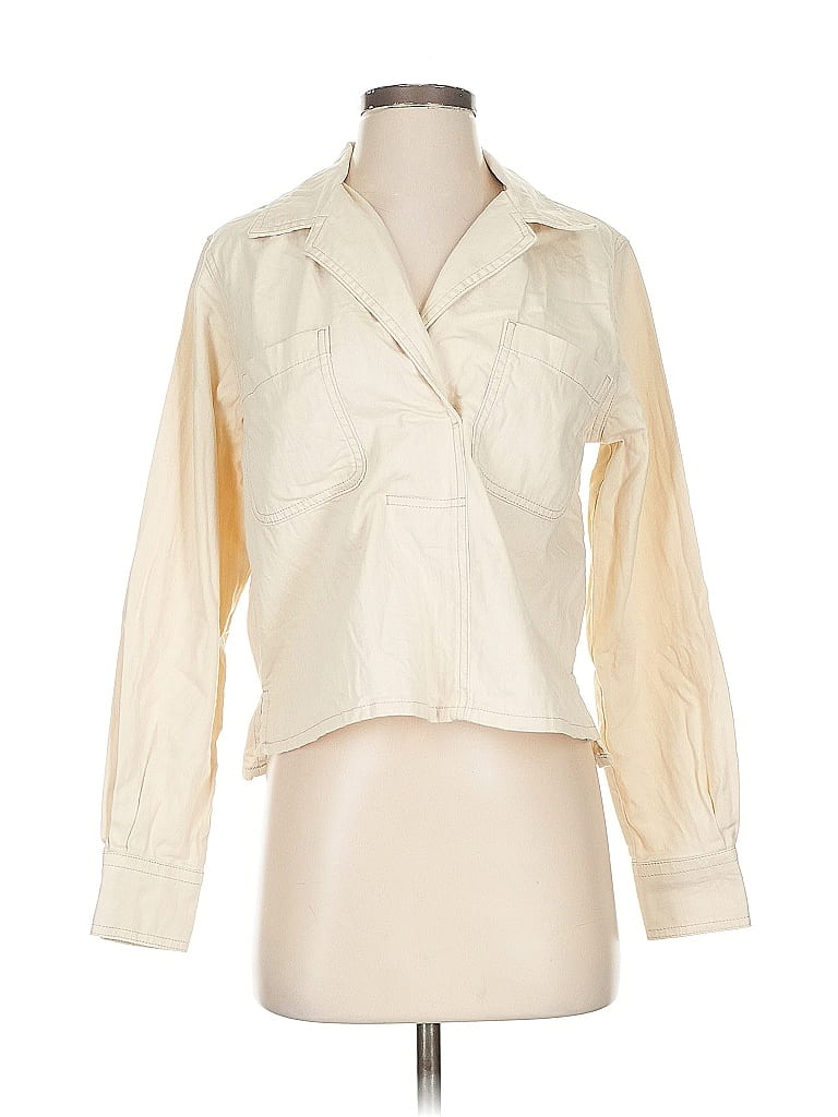 Pre-owned Banana Republic Factory Store 3/4 Sleeve Blouse In White