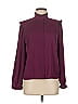 Who What Wear 100% Polyester Burgundy Long Sleeve Blouse Size M - photo 1