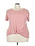 Ambiance Pink Short Sleeve Top Size 3X - photo 1