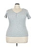 Ambiance Gray Short Sleeve Top Size 3X - photo 1