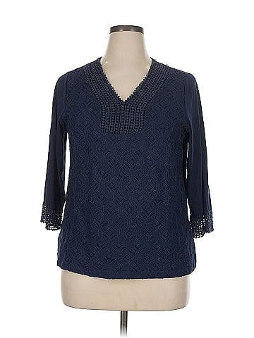 Roz & Ali 3/4 Sleeve Blouse (view 1)