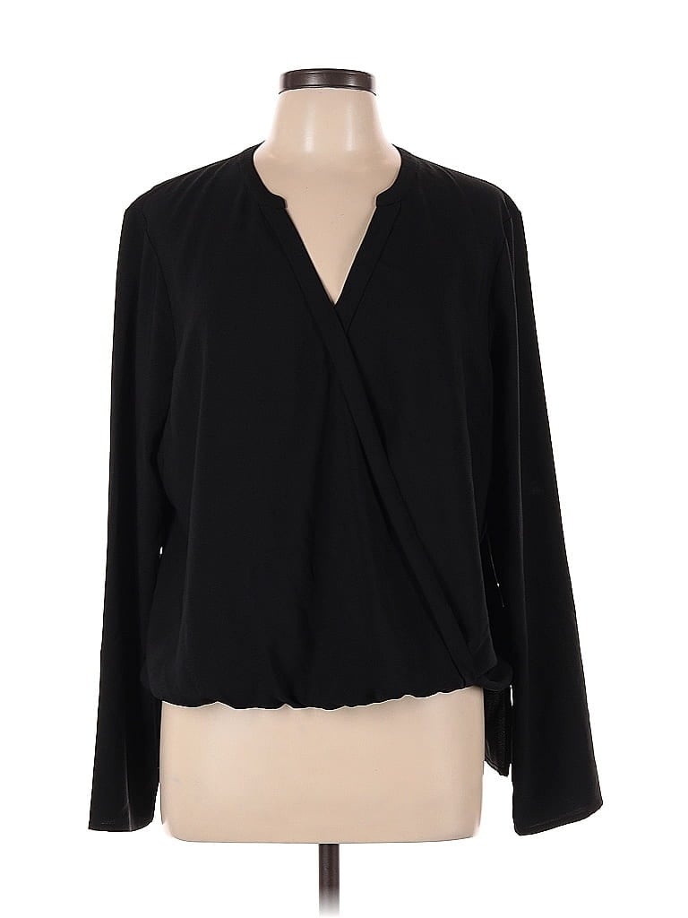 Pre-owned Remade Long Sleeve Blouse In Black