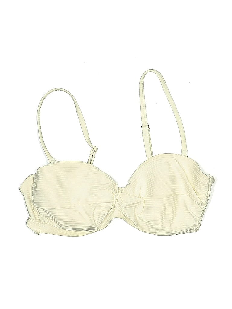 Pre-owned H&m Swimsuit Top Ivory Swimwear In White