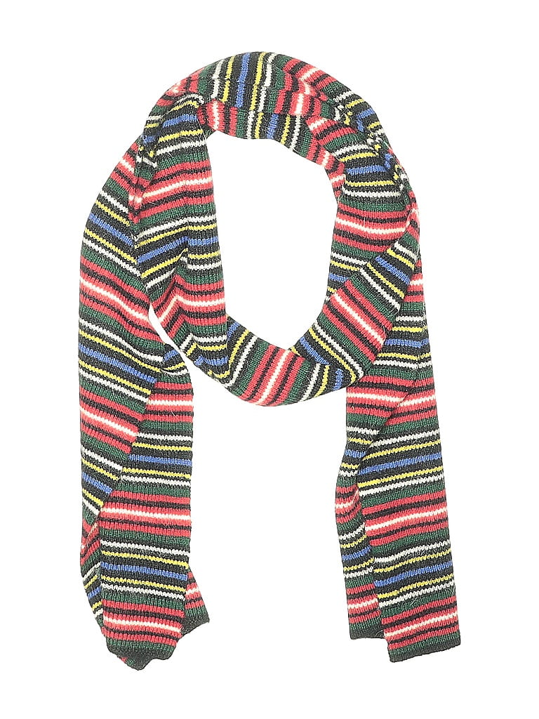 Ralph by Ralph Lauren Stripes Burgundy Red Scarf One size - photo 1
