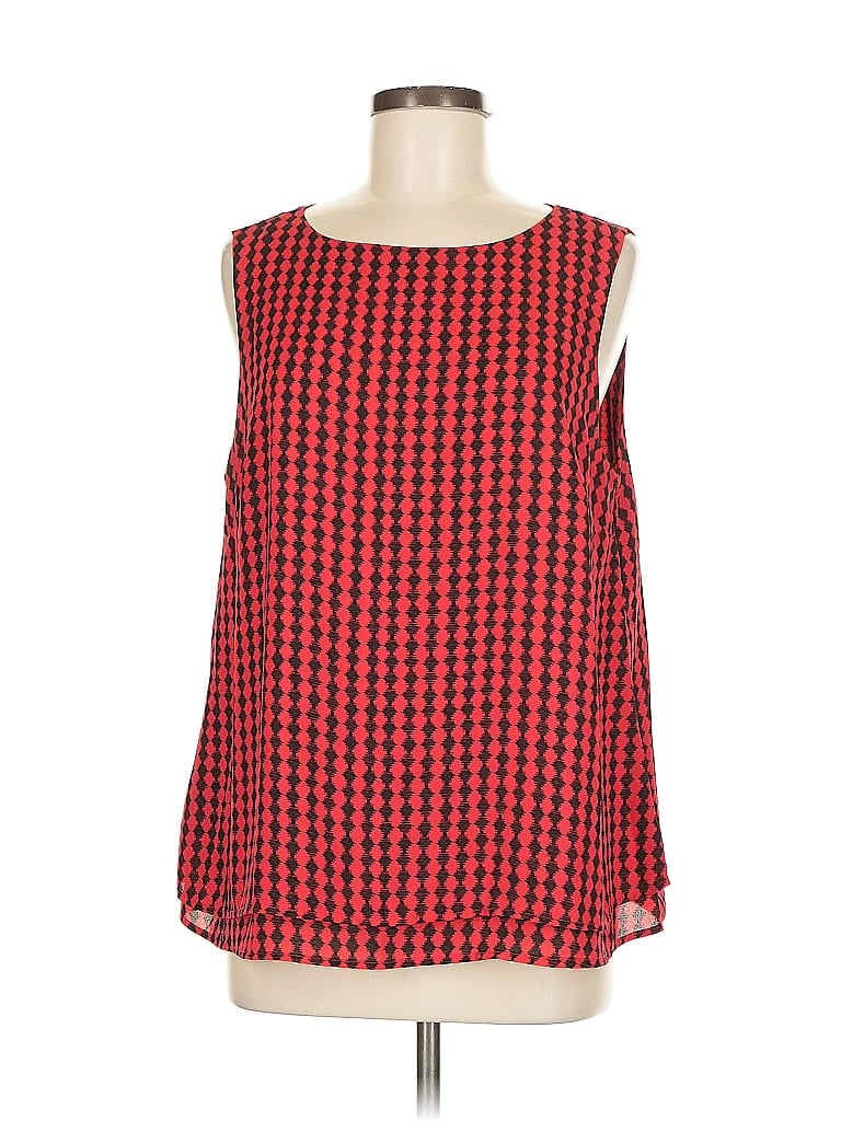 Pre-owned Joan Rivers Sleeveless Blouse In Red