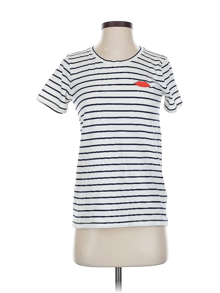 Pre-owned J.crew Factory Store Short Sleeve T-shirt In White