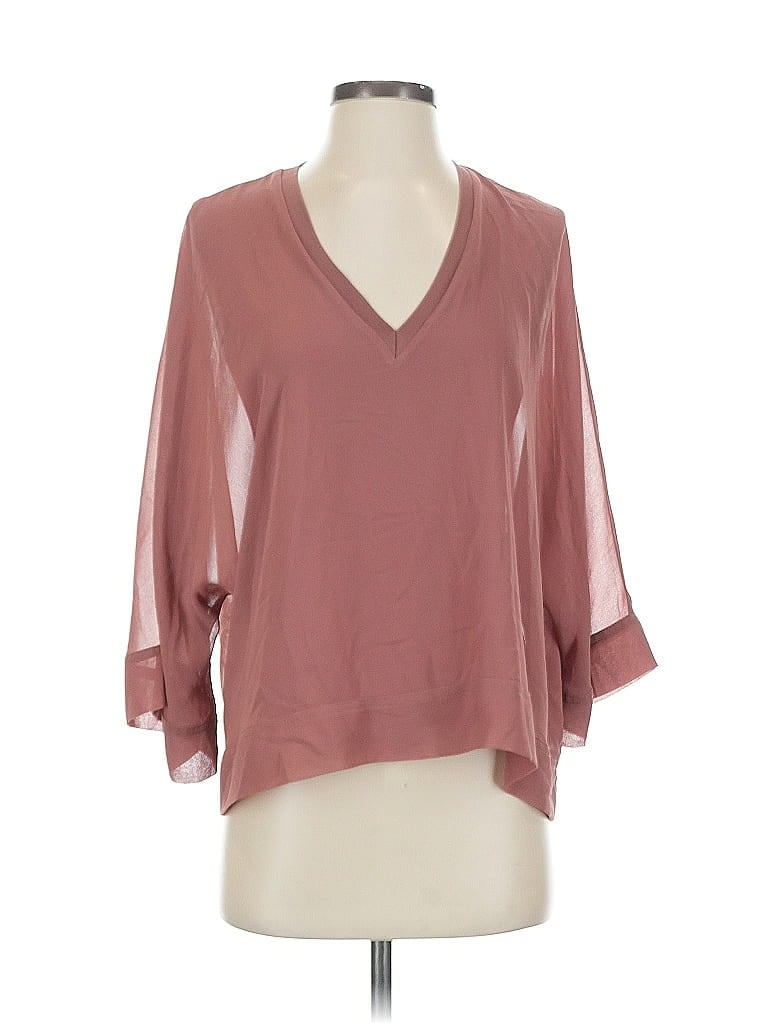 Click to view more detailed imagery on our partner's website Pre-owned Zara 3/4 Sleeve Blouse In Burgundy