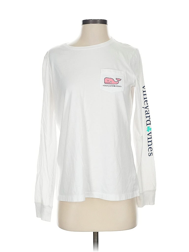Pre-owned Vineyard Vines Long Sleeve T-shirt In White