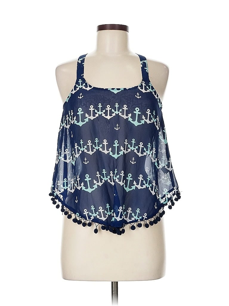 Pre-owned Ocean Drive Clothing Co. Swimsuit Top Blue Swimwear