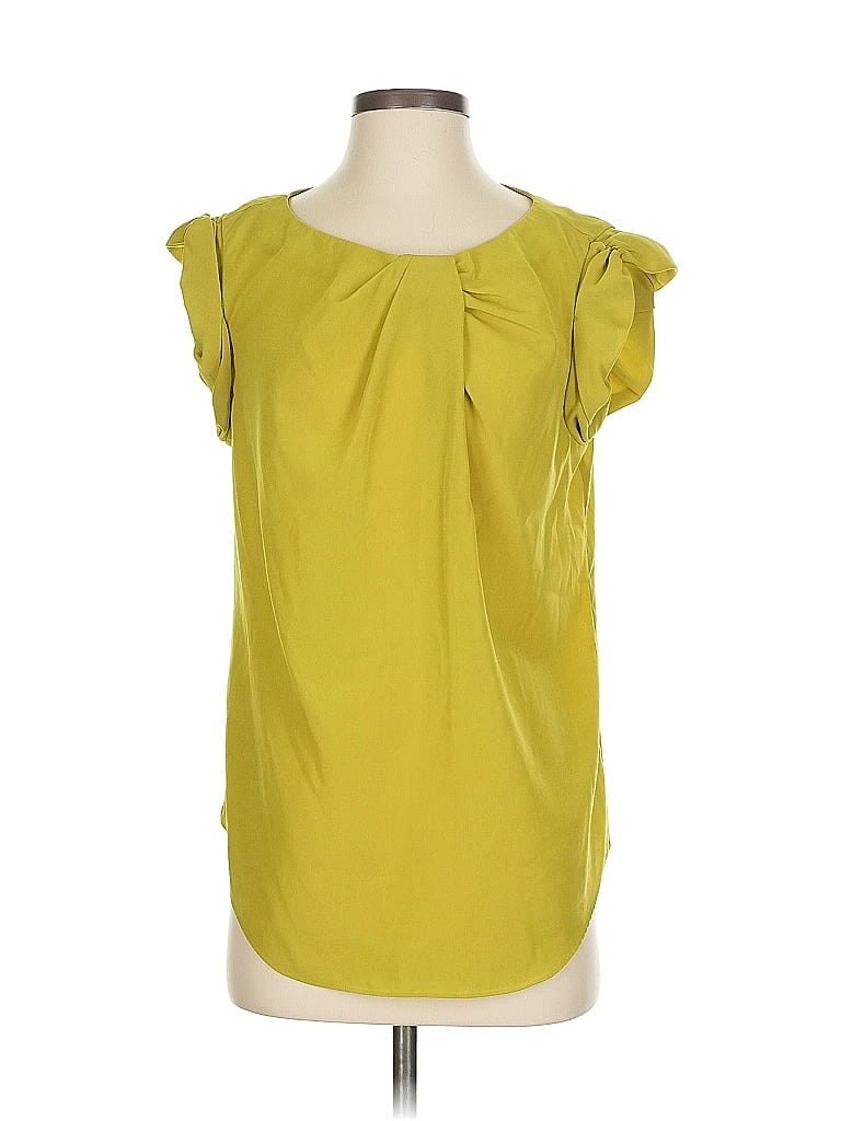 Pre-owned Rachel Rachel Roy Short Sleeve Blouse In Green