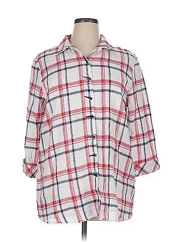Ali Miles 3/4 Sleeve Button-Down Shirt (view 1)