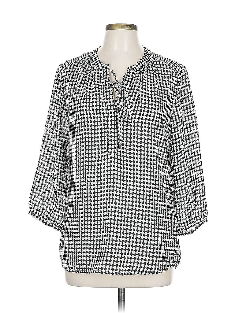 Pre-owned Antilia Femme 3/4 Sleeve Blouse In Black