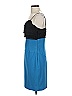 Black Halo 100% Silk Color Block Blue Cocktail Dress Size 4 - photo 5