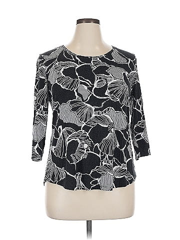 JM Collection 3/4 Sleeve Top (view 1)