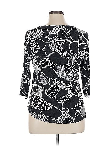 JM Collection 3/4 Sleeve Top (view 2)