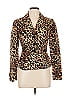 Cache Animal Print Brown Gold Jacket Size 10 - photo 1