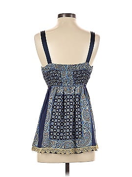 Hale Bob 100% Silk Blue Sleeveless Silk Top Size XS