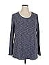 LOGO by Lori Goldstein Gray 3/4 Sleeve T-Shirt Size XL - photo 1