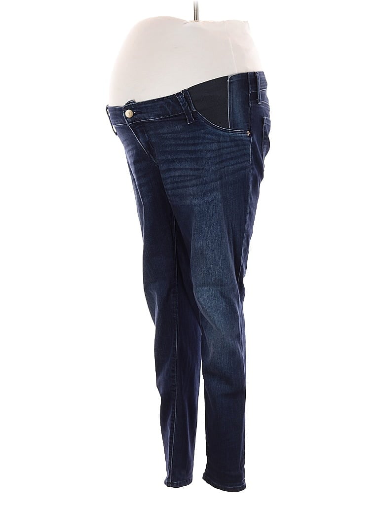 Isabel Maternity Color Block Blue Jeans Size 8 - photo 1