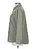Chico's Solid Green Long Sleeve Button-Down Shirt Size Lg (2) - photo 4