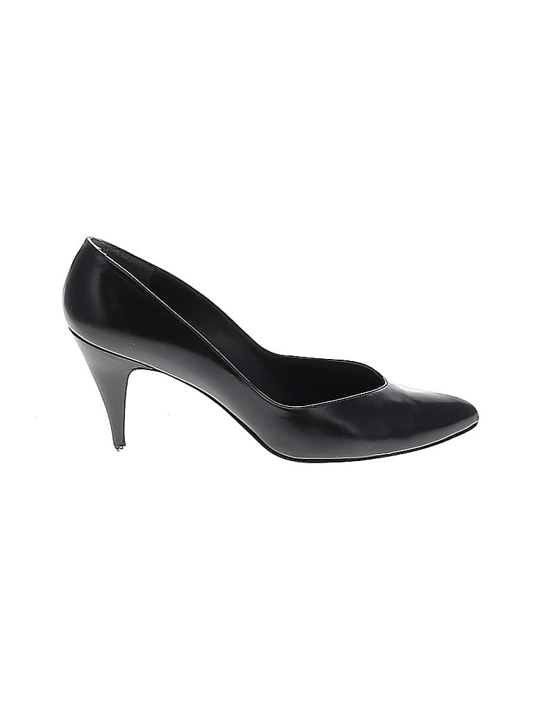 Stuart Weitzman 100% Leather Black Heels Size 8 1/2 - photo 1