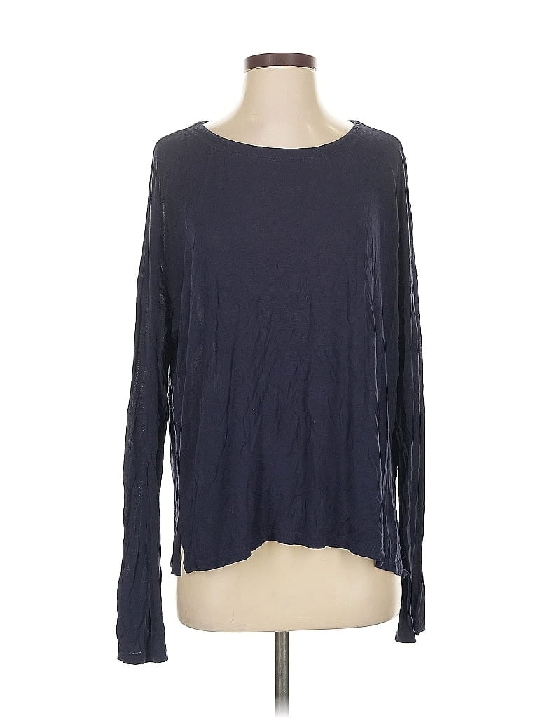 Pre-owned Eileen Fisher Long Sleeve T-shirt In Blue