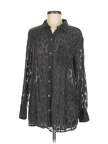 Equipment Long Sleeve Silk Top (view 1)