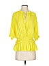 Current Air Yellow 3/4 Sleeve Blouse Size S - photo 1