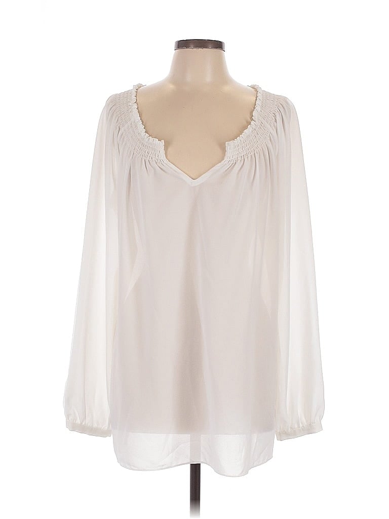 Pre-owned Neiman Marcus 3/4 Sleeve Blouse In White