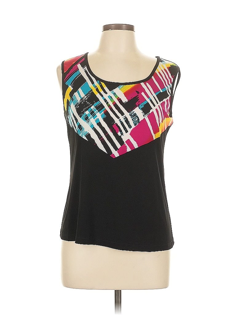 Pre-owned Soft Works Sleeveless Top Black Scoop Neck Tops