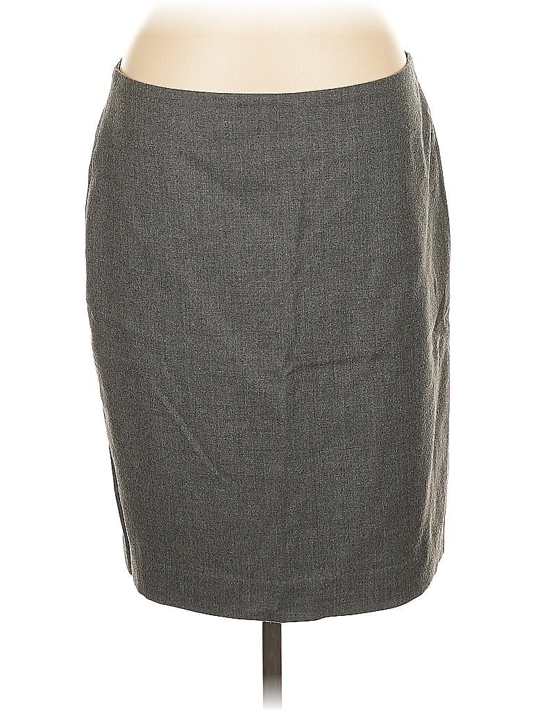 Pre-owned Talbots Wool Skirt In Gray