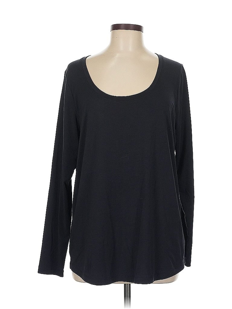 Pre-owned Athleta Long Sleeve T-shirt In Black