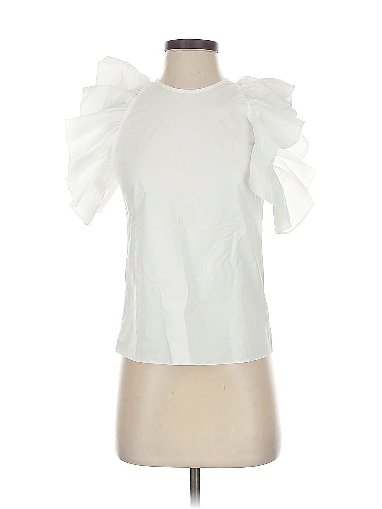 Amanda Uprichard White Short Sleeve Top Size P (petite) - photo 1