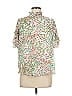 Sugar Lips 100% Polyester Floral Green Short Sleeve Blouse Size M - photo 1