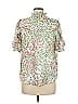 Sugar Lips 100% Polyester Floral Green Short Sleeve Blouse Size M - photo 3